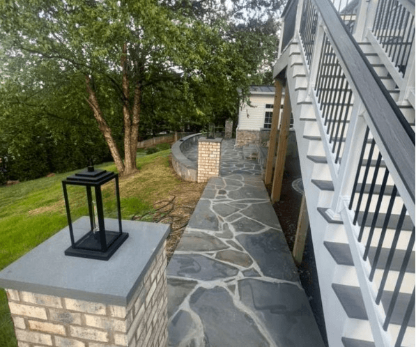High-end residential exterior home addition and custom deck