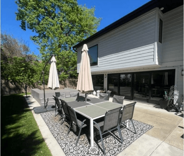 High-end residential exterior home addition and custom deck
