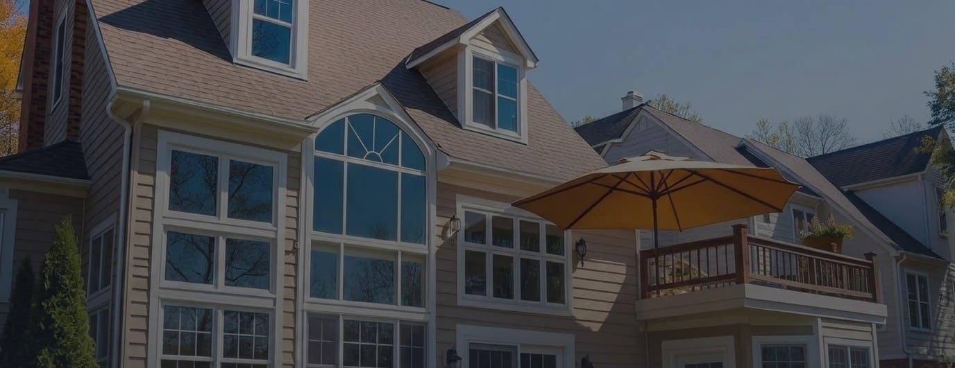 High-end residential exterior home addition and custom deck