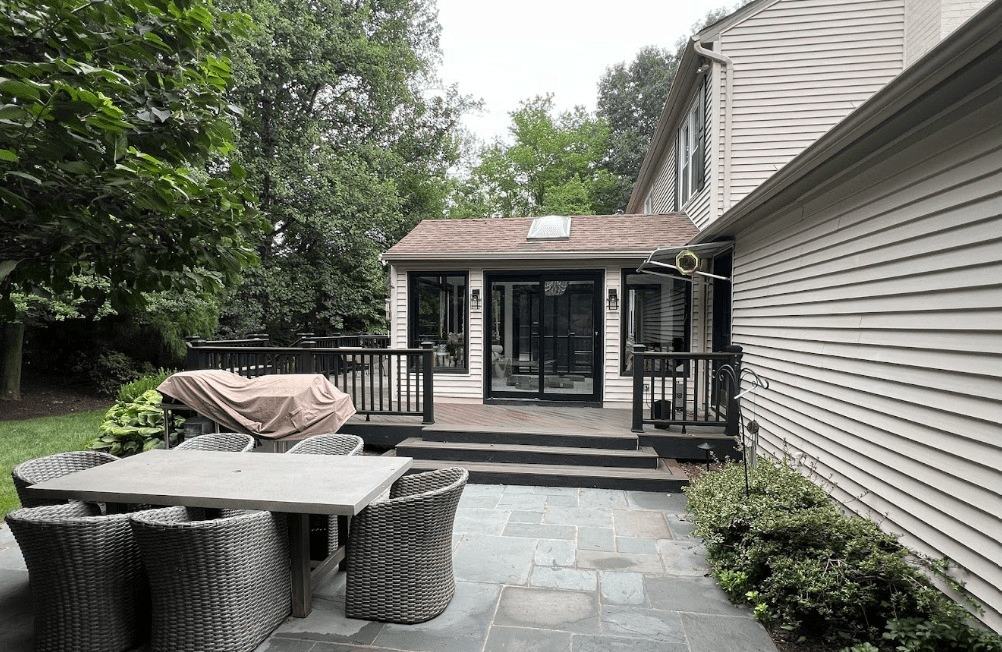 Seamless residential home addition, sunroom expansion